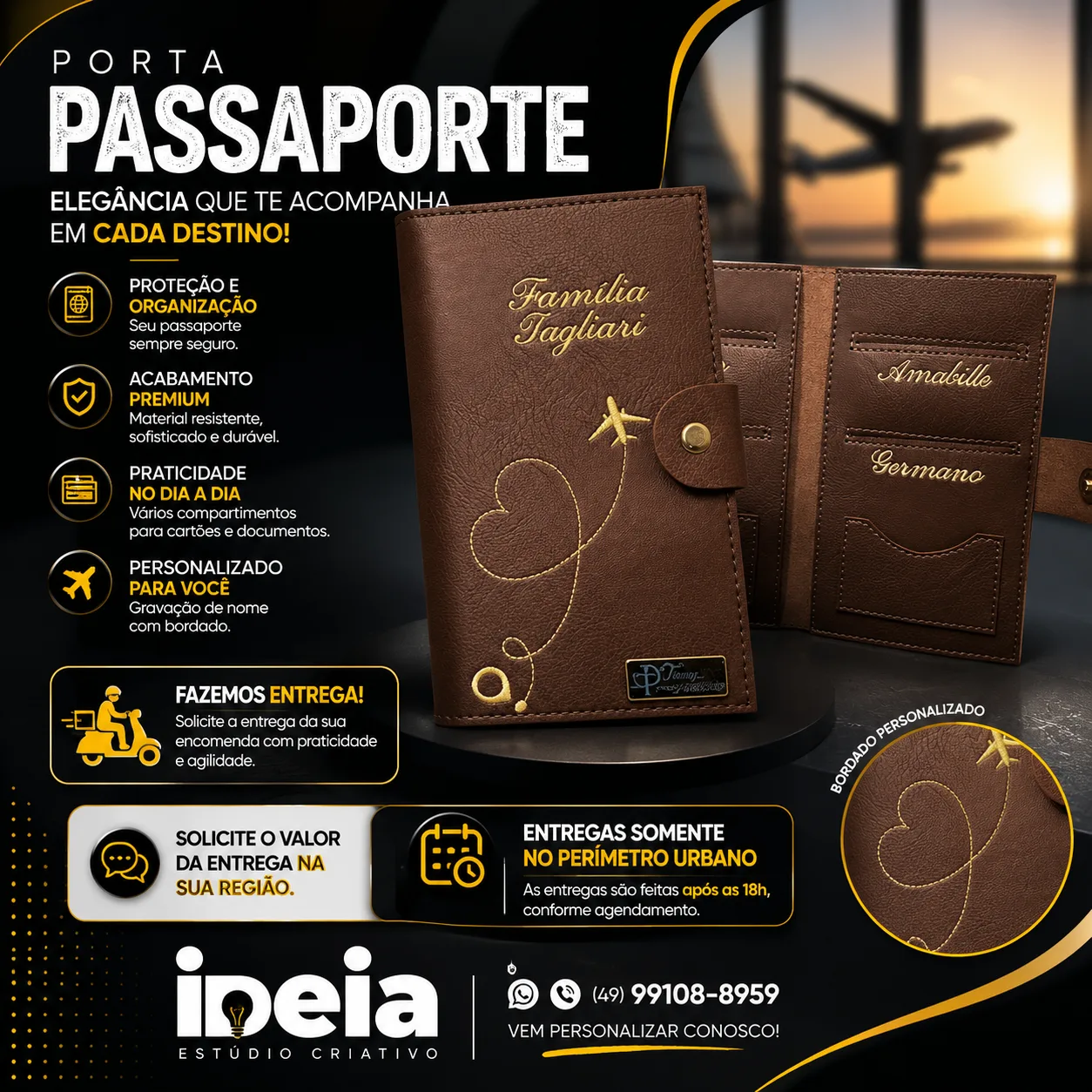 Porta Passaporte Família