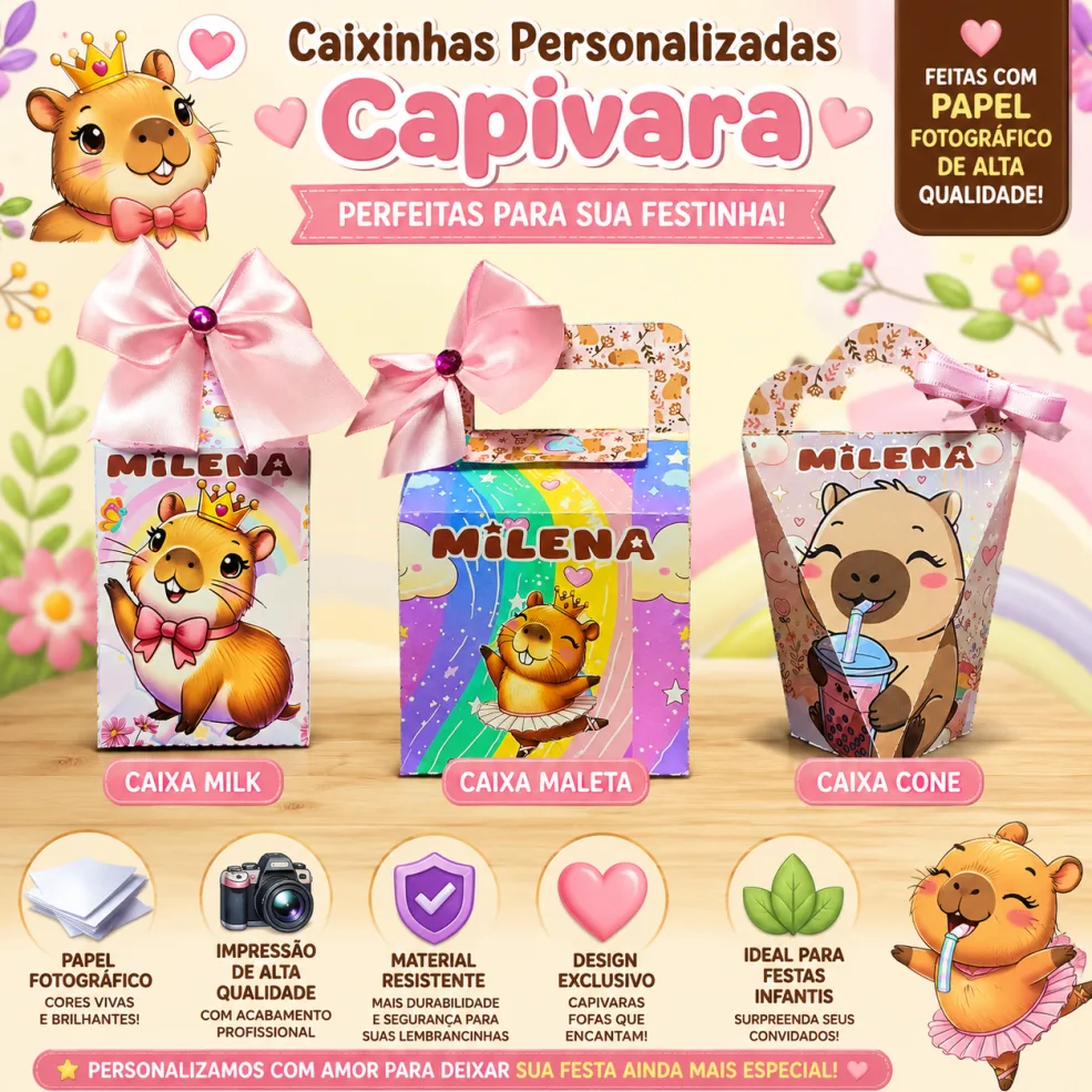 Kit Caixas Capivara (3 Caixas)