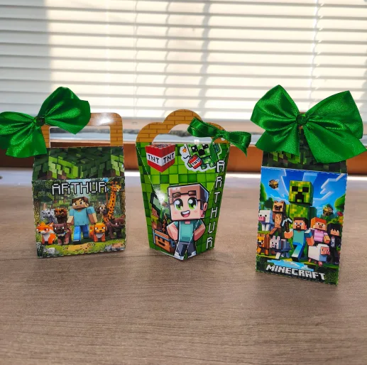Kit Caixas Minecraft (3 Caixas)
