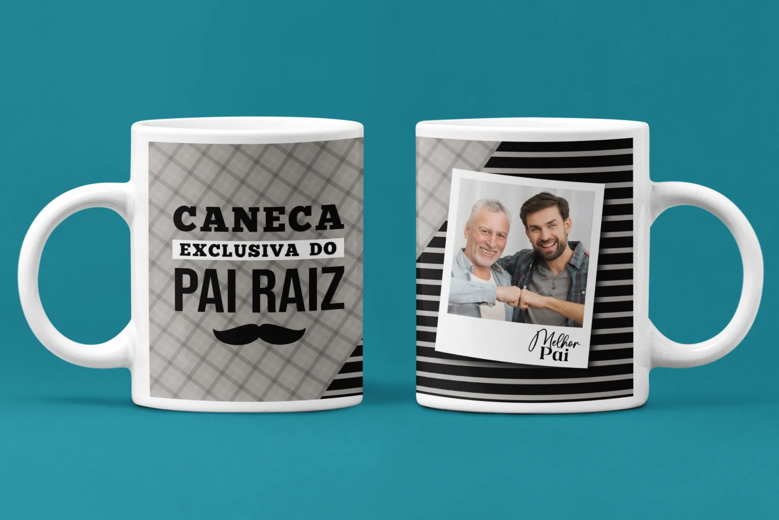 Caneca cerâmica branca Tema Pai - 325ml