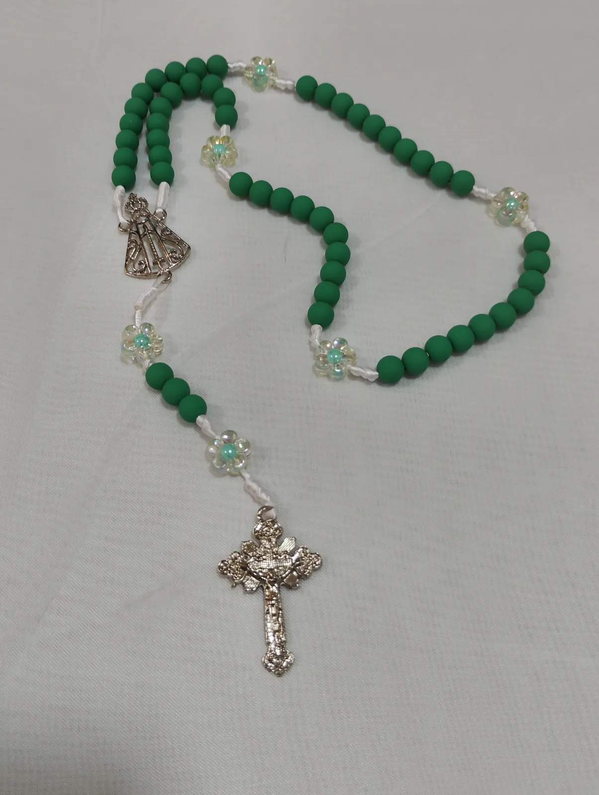 Terço Margarida - Verde - Ns Senhora Aparecida