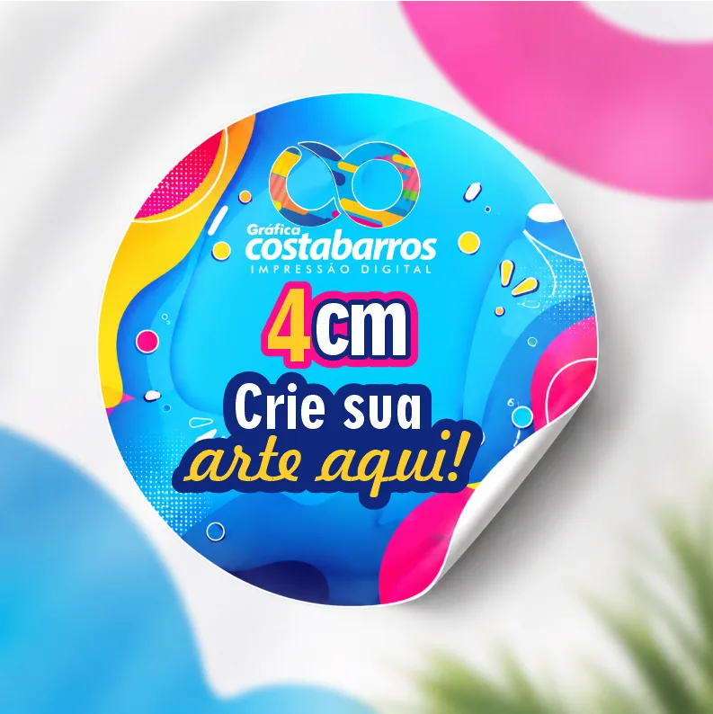 Adesivo 4cm Vinil Personalizado Prova D'água (Cópia)