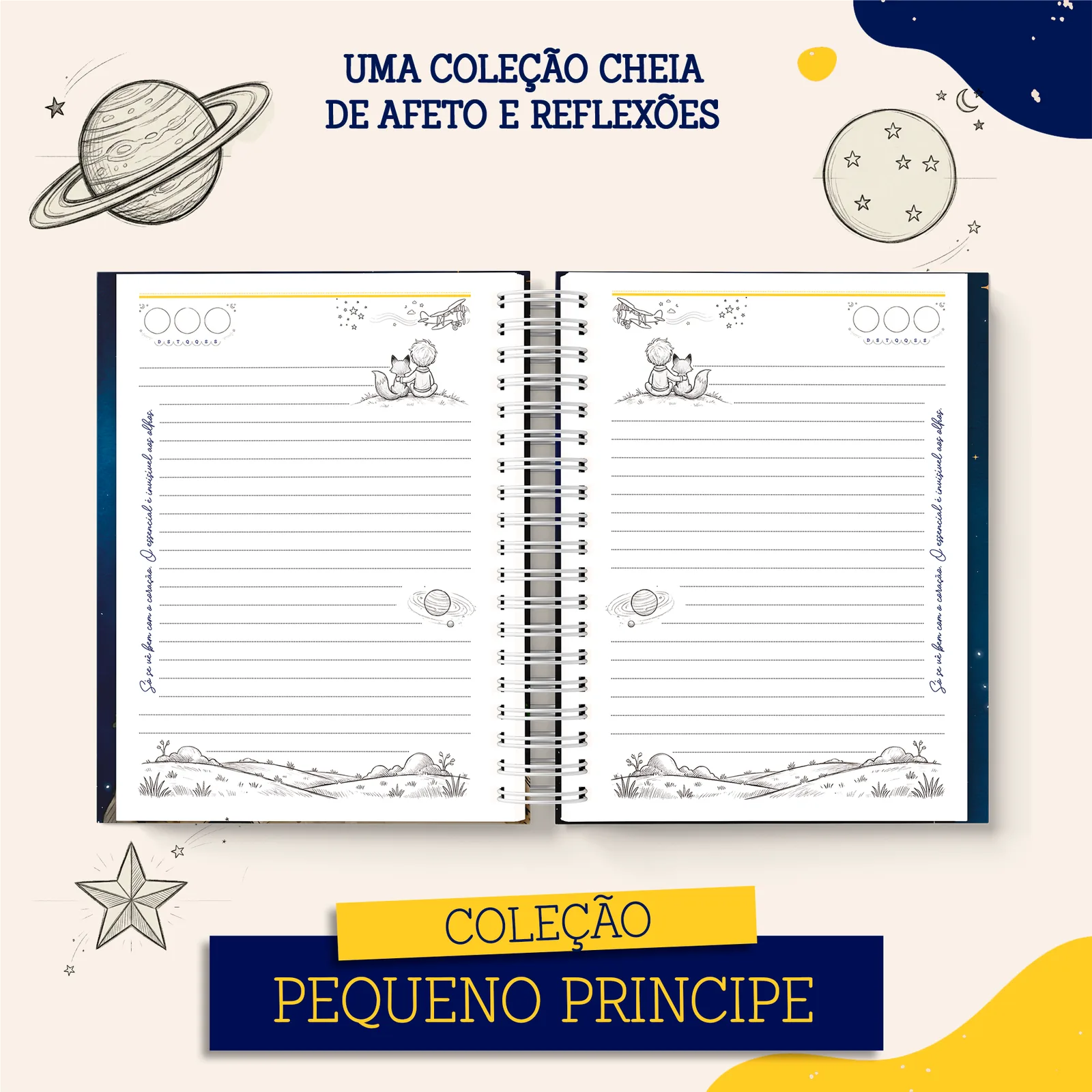 Caderno Pequeno Príncipe