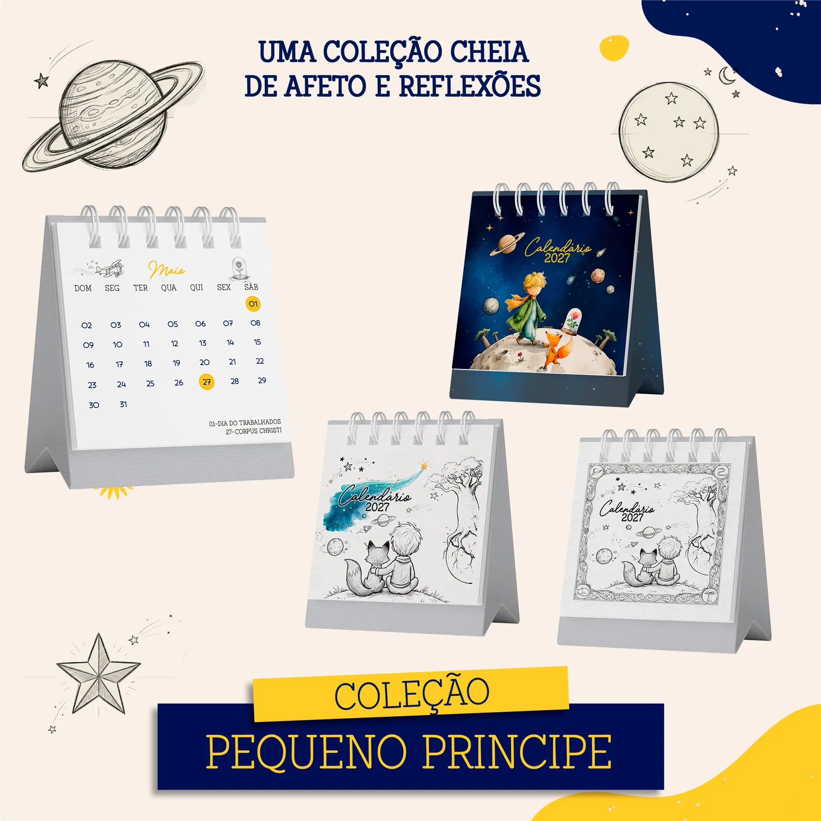 Mini Calendário Príncipe