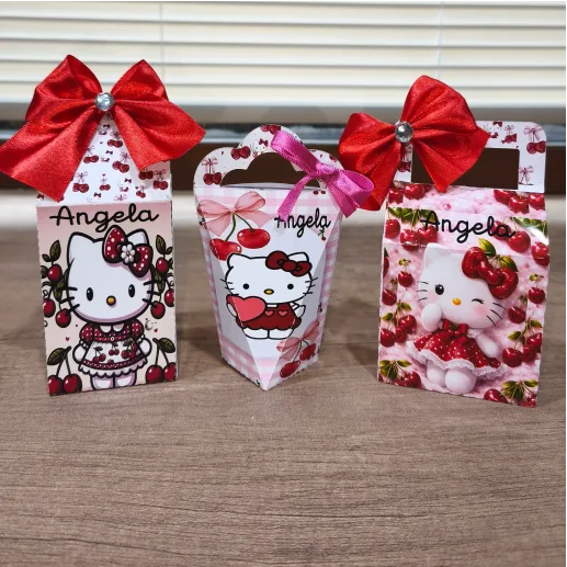 Kit Caixas Personalizadas Hello Kitty (3 Caixas)
