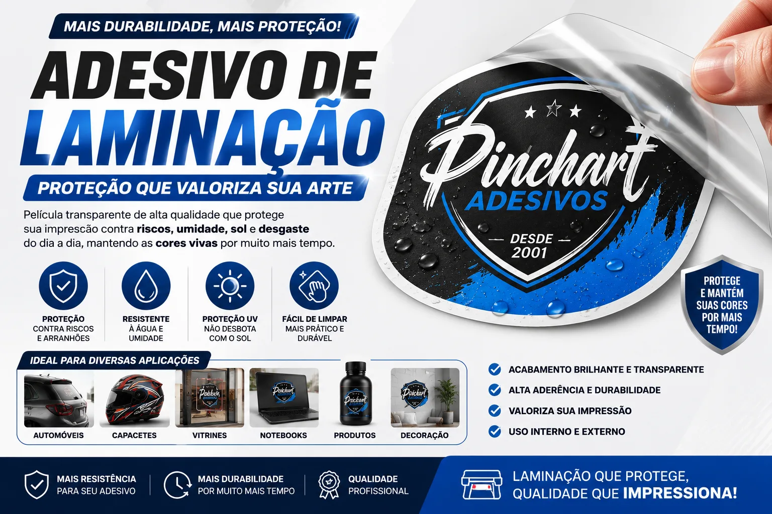 Laminação de proteção adesivo 010