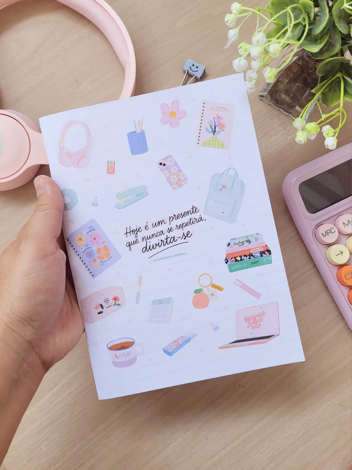 Caderno grampeado