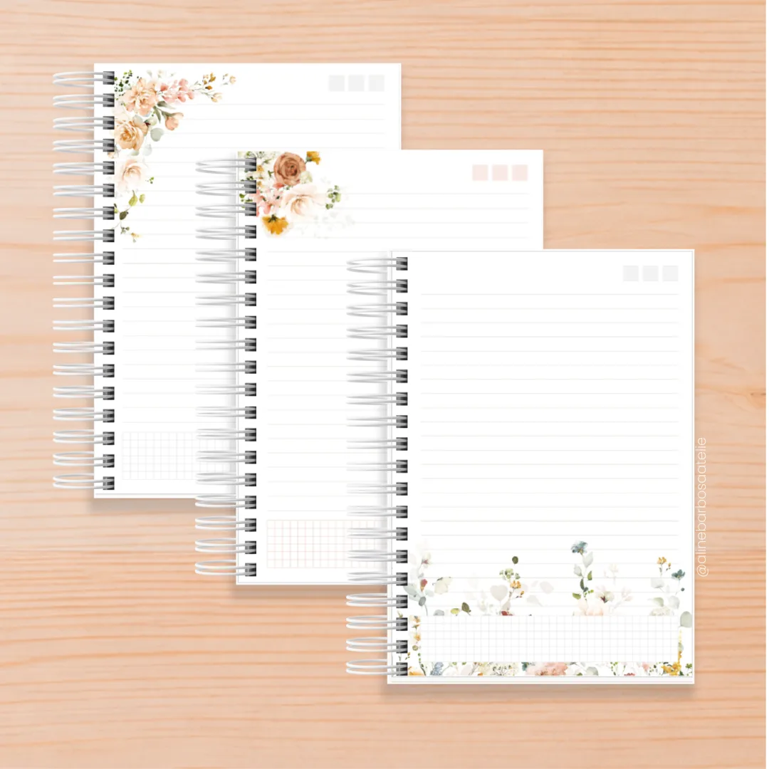 Caderno A5 Floral