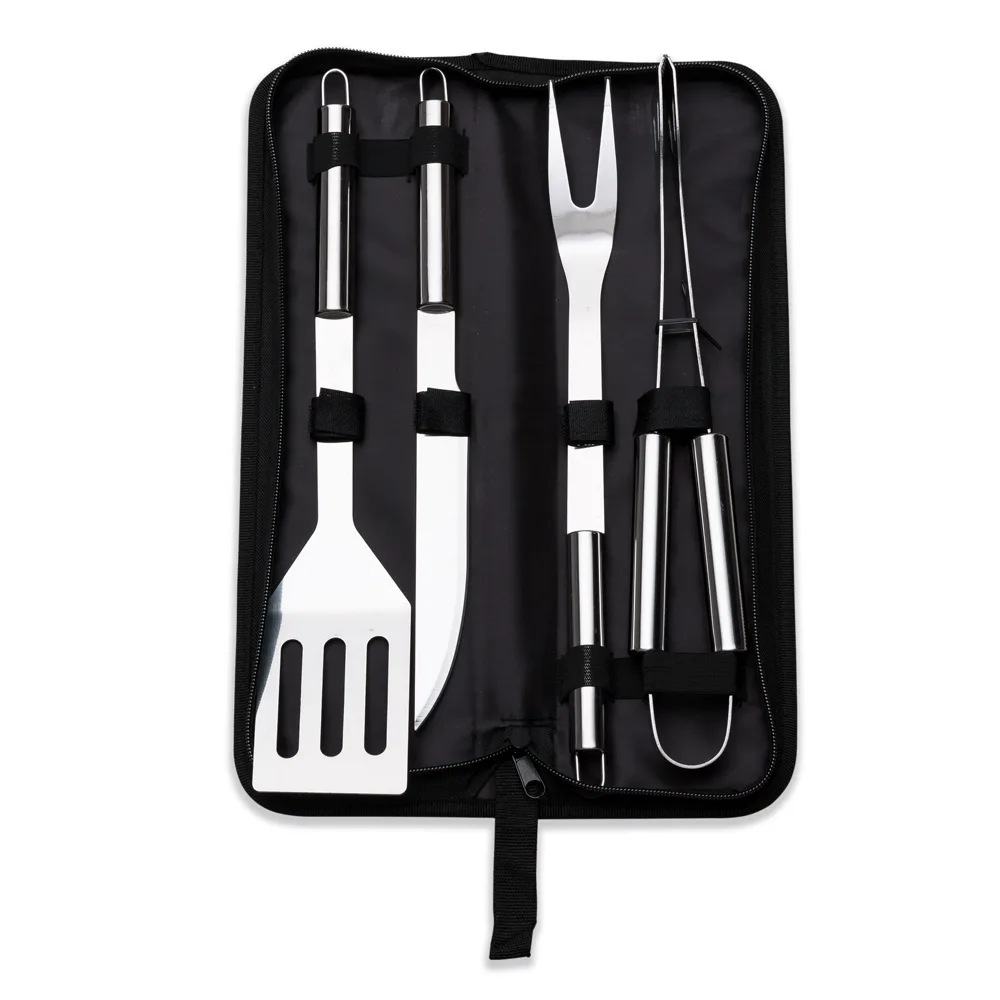 Kit Churrasco 4 Peças com Estojo de Nylon