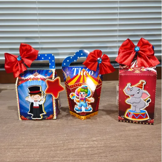 Kit Caixas Personalizadas Circo 3D (3 Caixas)