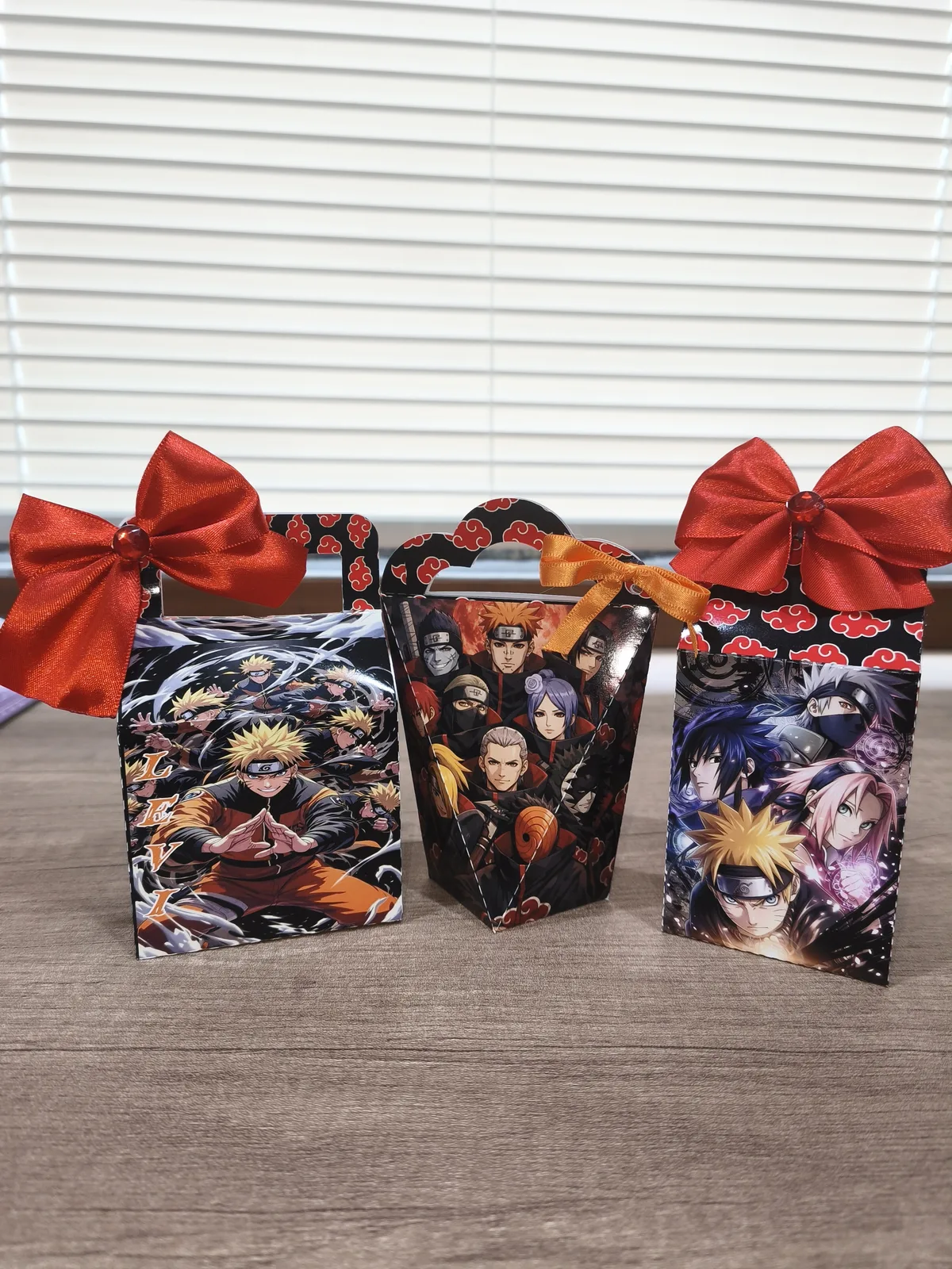 Kit Caixas Personalizadas Naruto (3 Caixas)