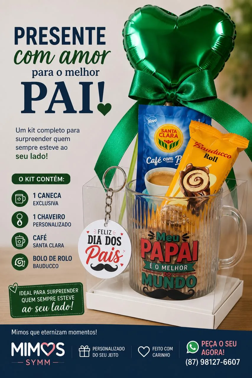 Kit Café & Carinho - Caneca com DTF