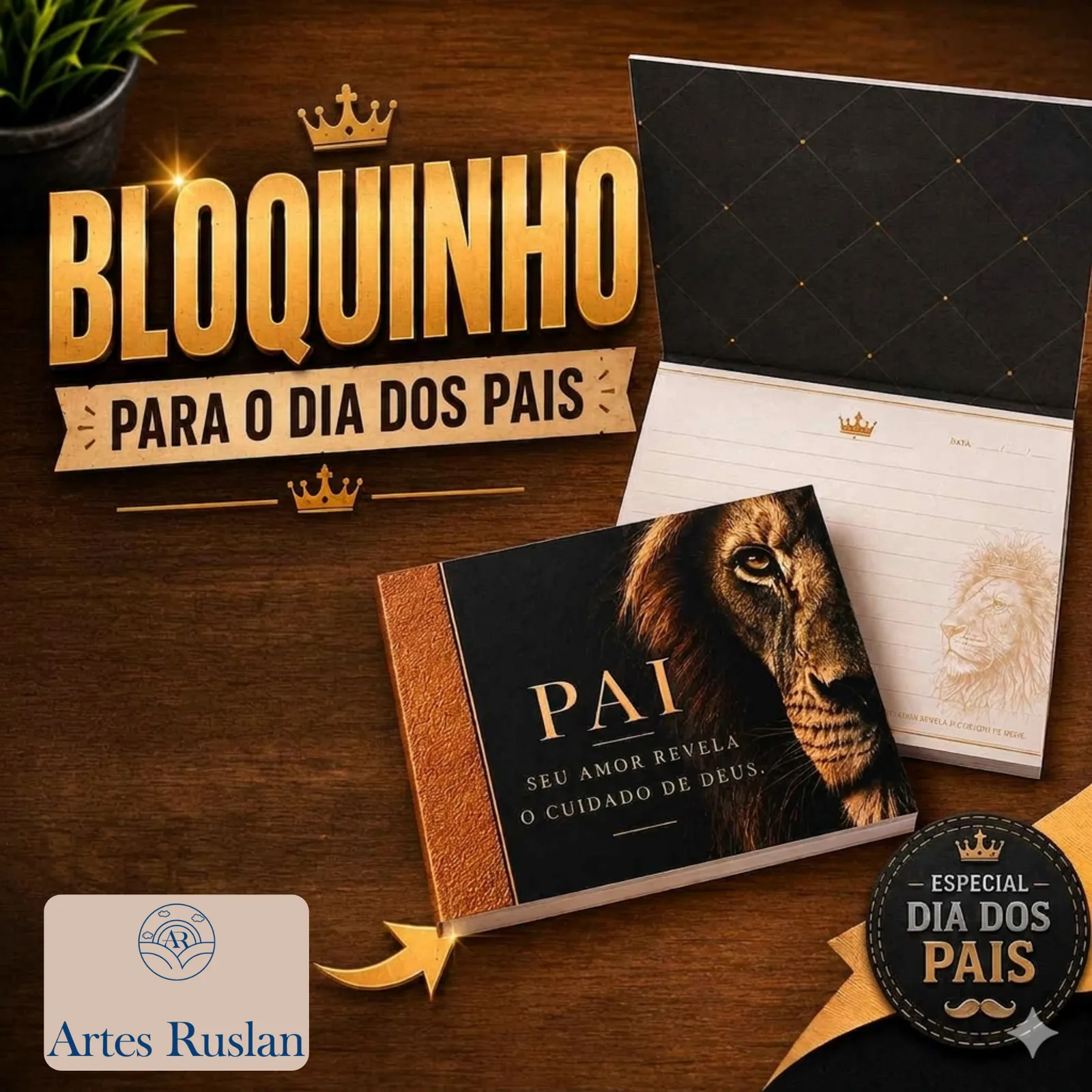 Bloquinho Blocado A6 - Dia dos Pais (Folhas pautadas)