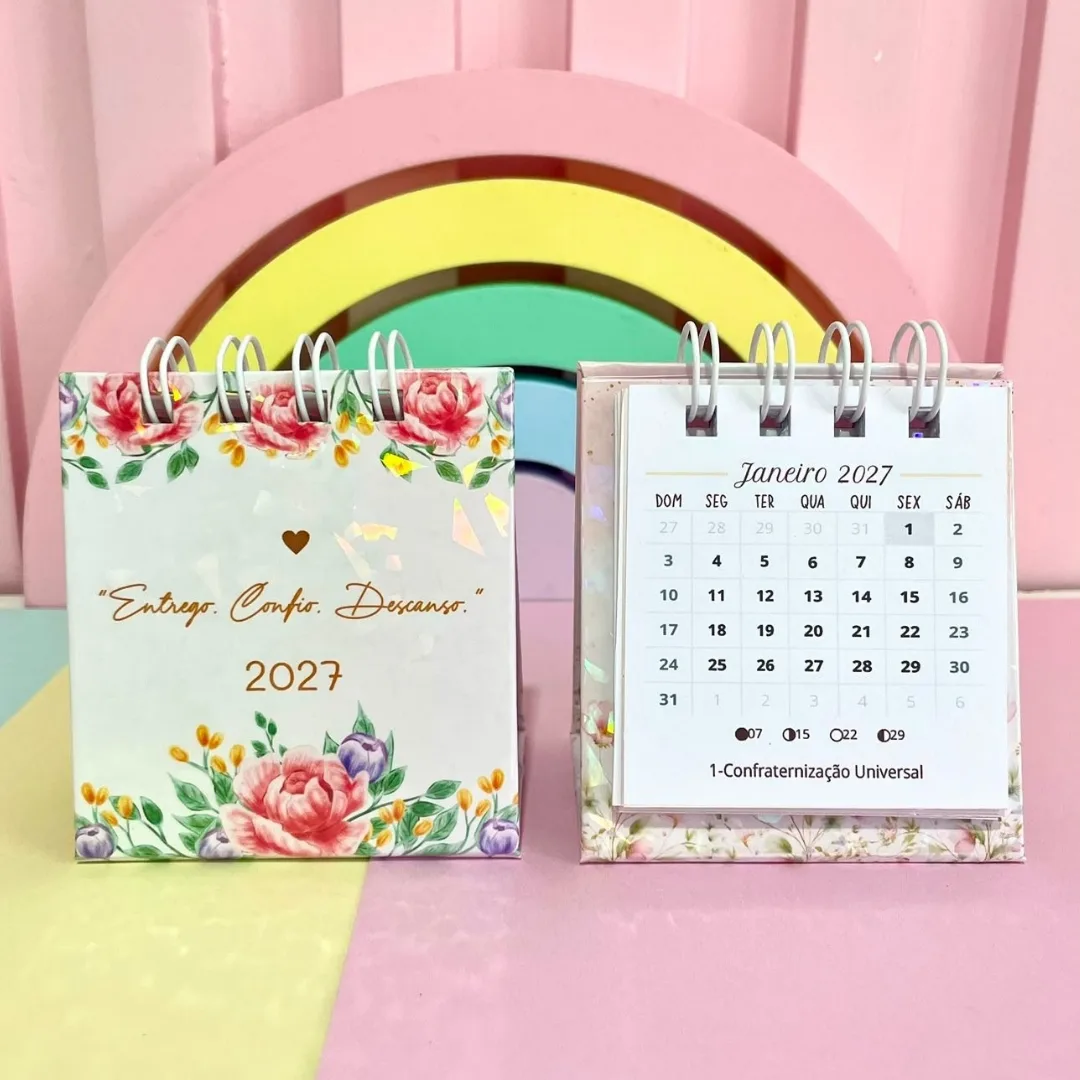Mini calendário de mesa 2027