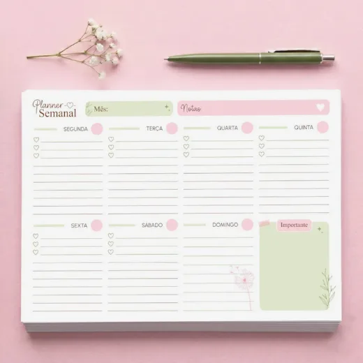 Organizador BLOCADO Semanal