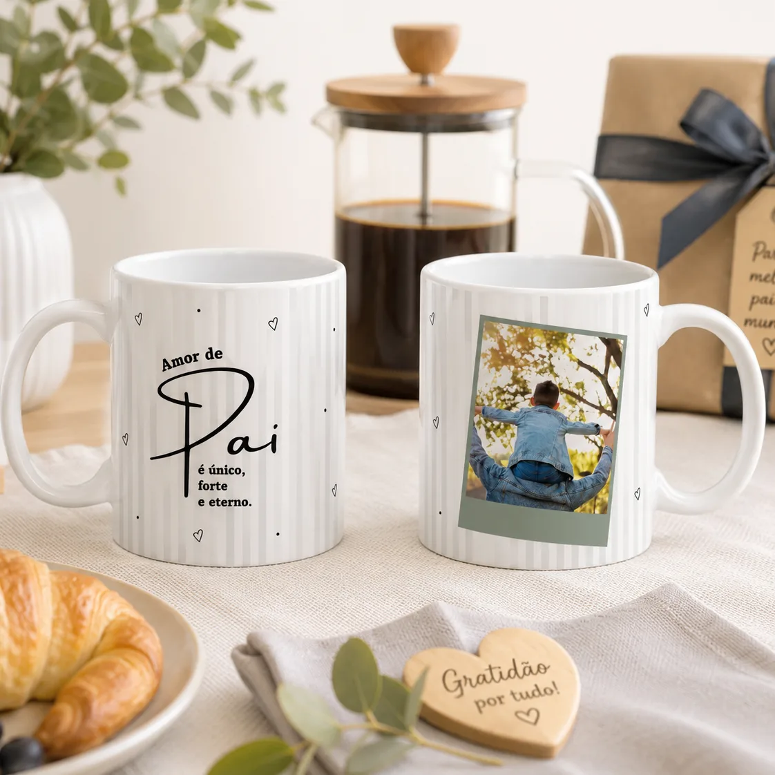 Caneca de Porcelana - Amor de Pai é único, forte e eterno