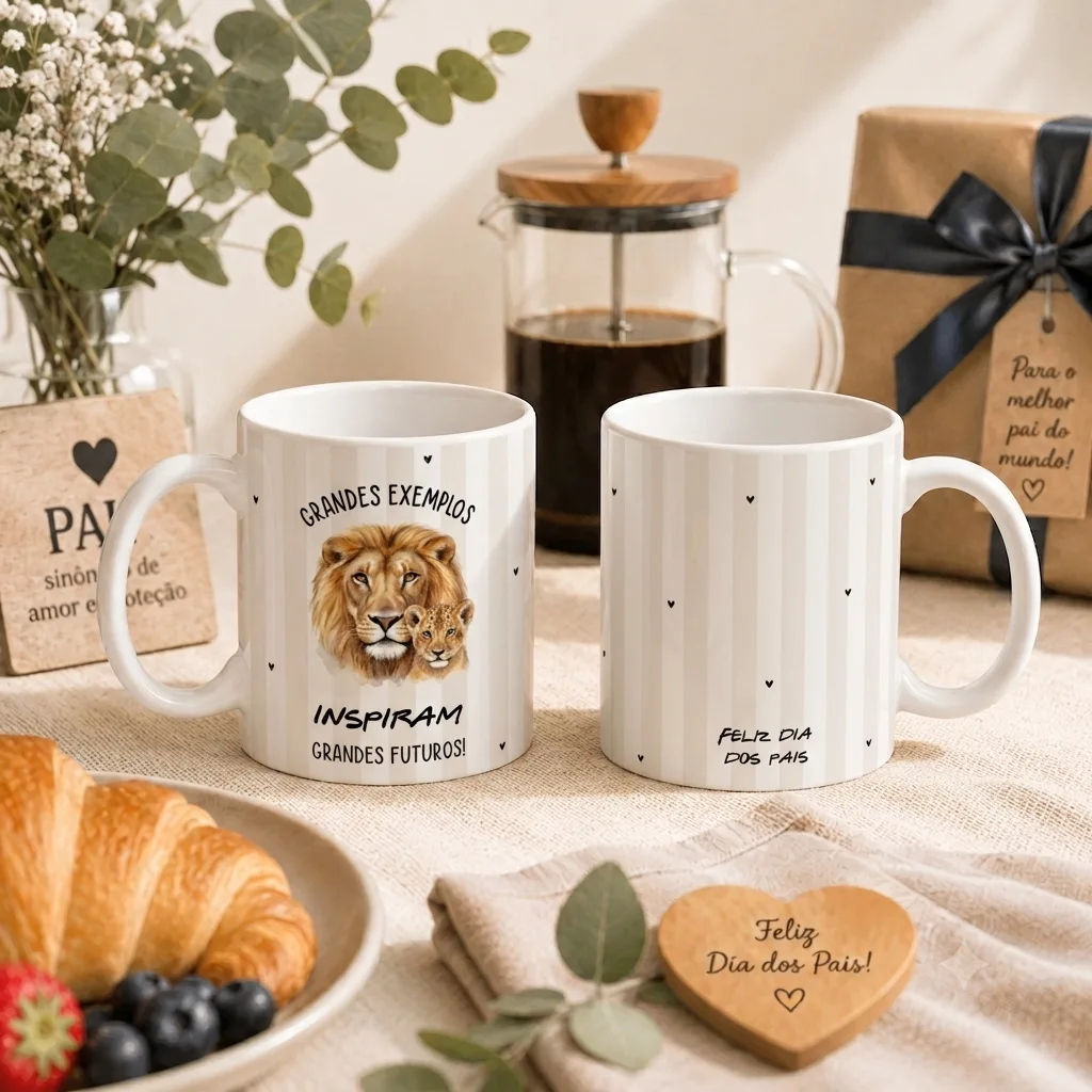 Caneca de Porcelana - Grandes exemplos, inspiram grandes futuros!