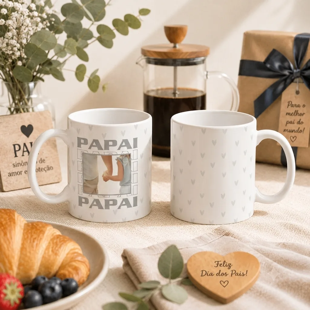 Caneca de Porcelana - Papai, Papai