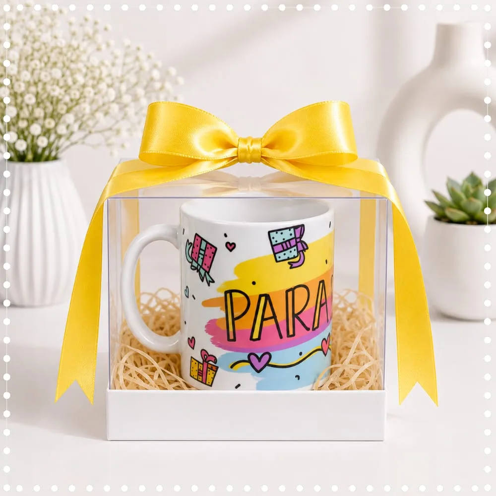 Caneca De Porcelana Personalizada Parabéns