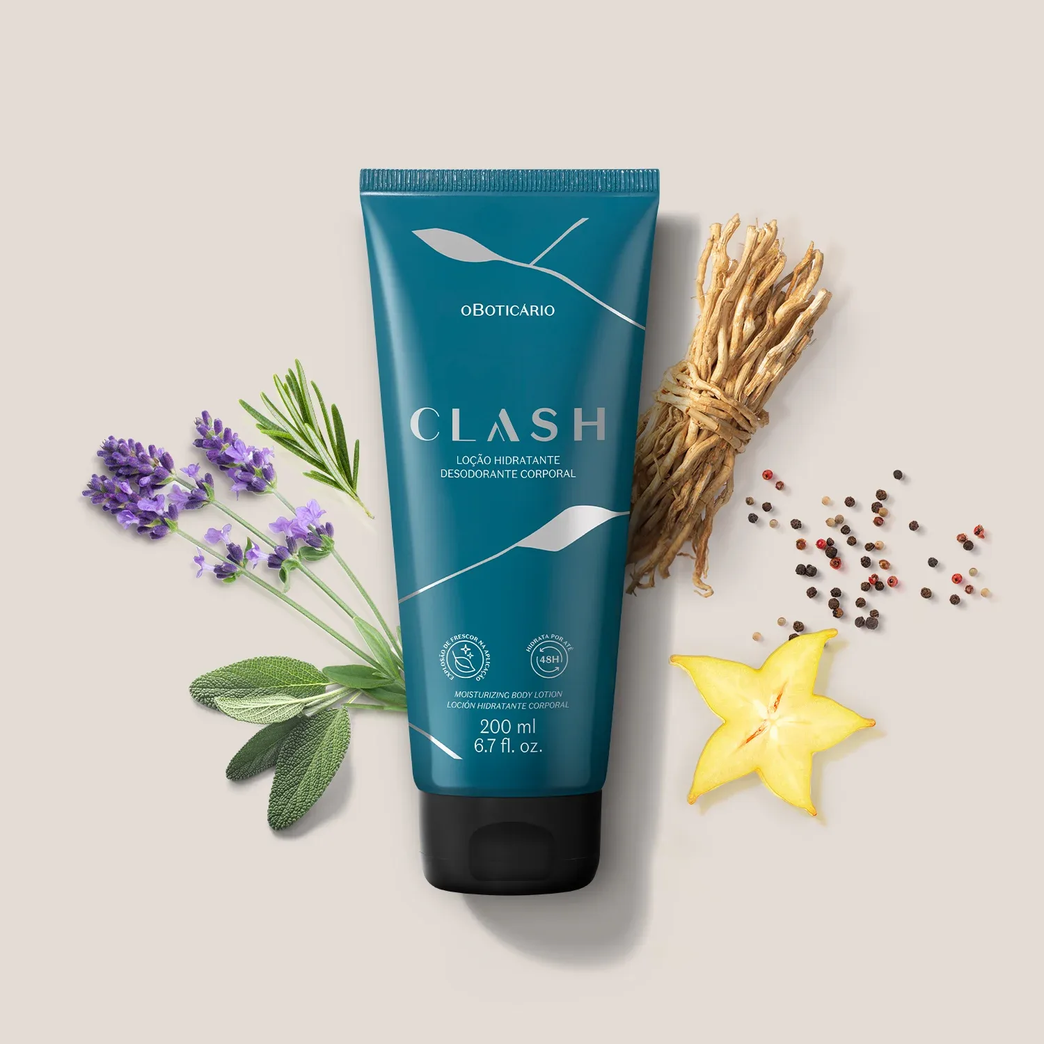 Loção Hidratante Desodorante Corporal Clash 200Ml