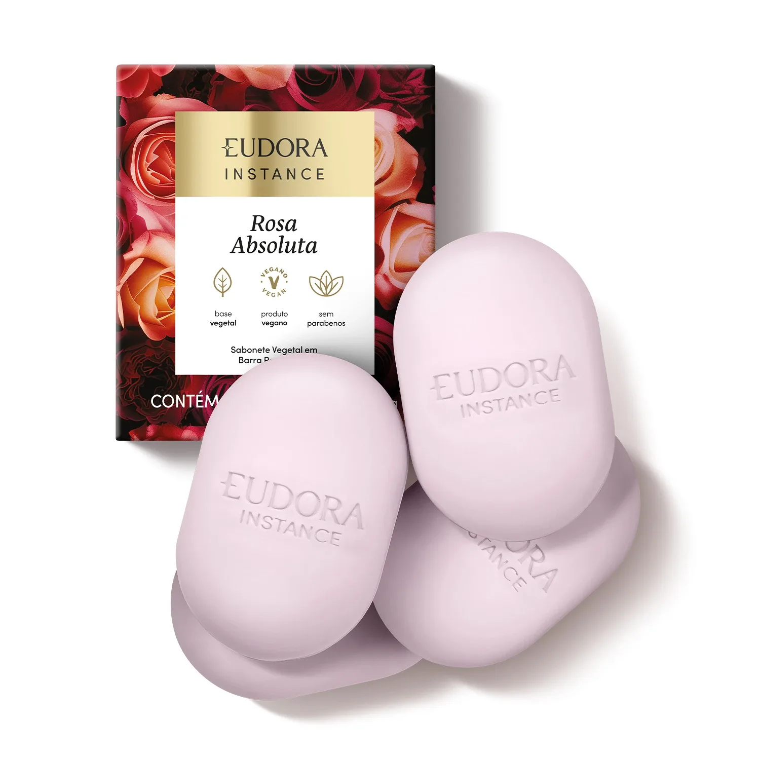 Sabonete Vegetal Em Barra Instance Rosa Absoluta 4X80G