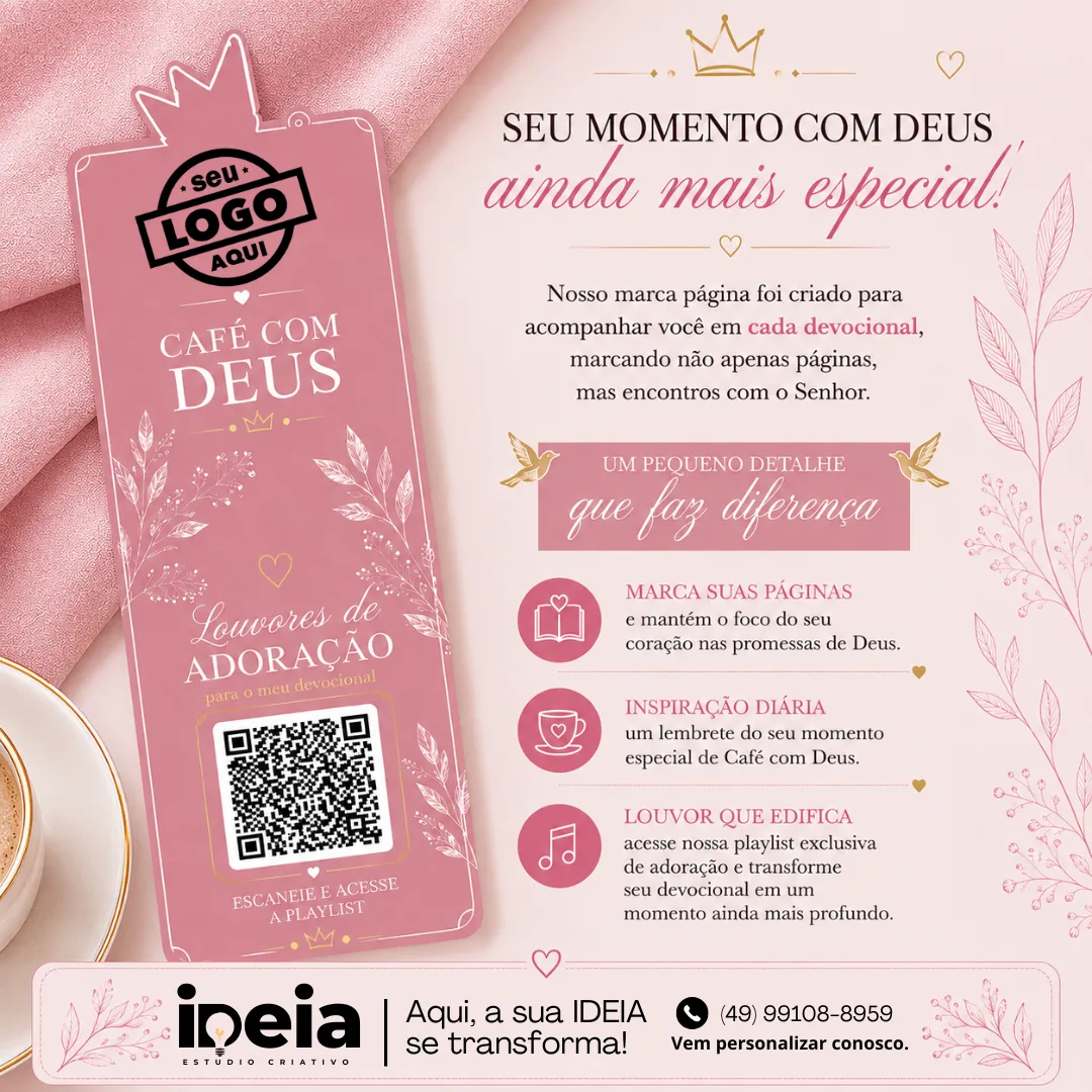 Marcador de Página Personalizado - Kit c/10 unidades