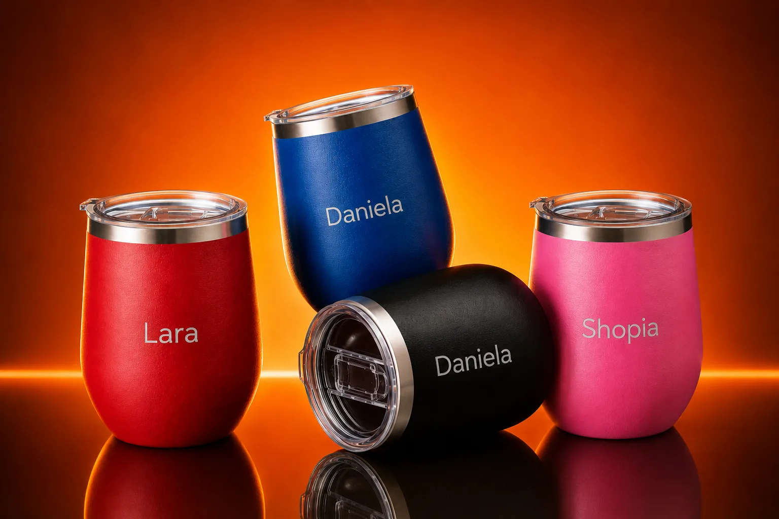 Copo Cuia 360ml com Tampa Cores