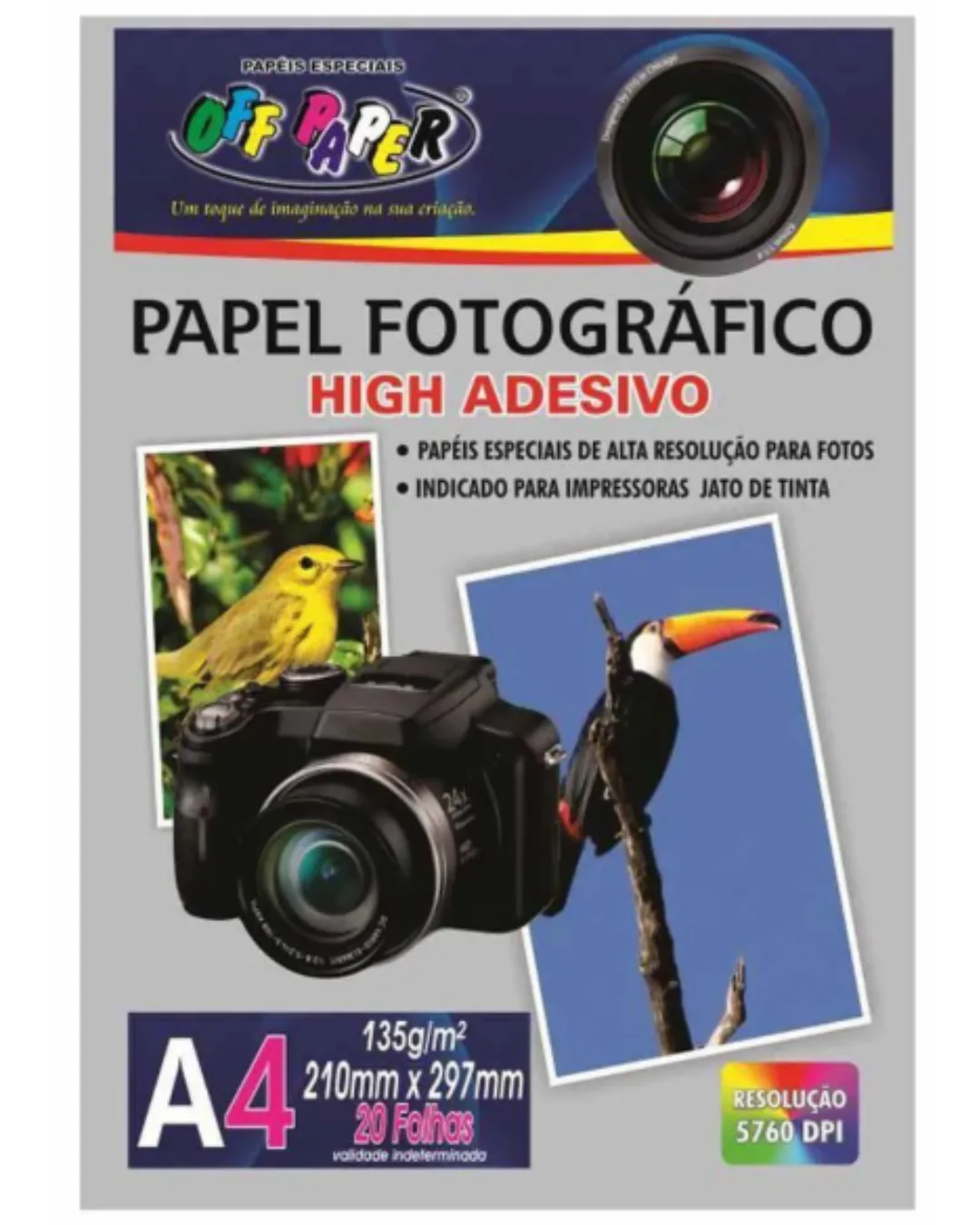 PAPEL FOTOGRAFICO ADESIVO A4 135G 20 FLS