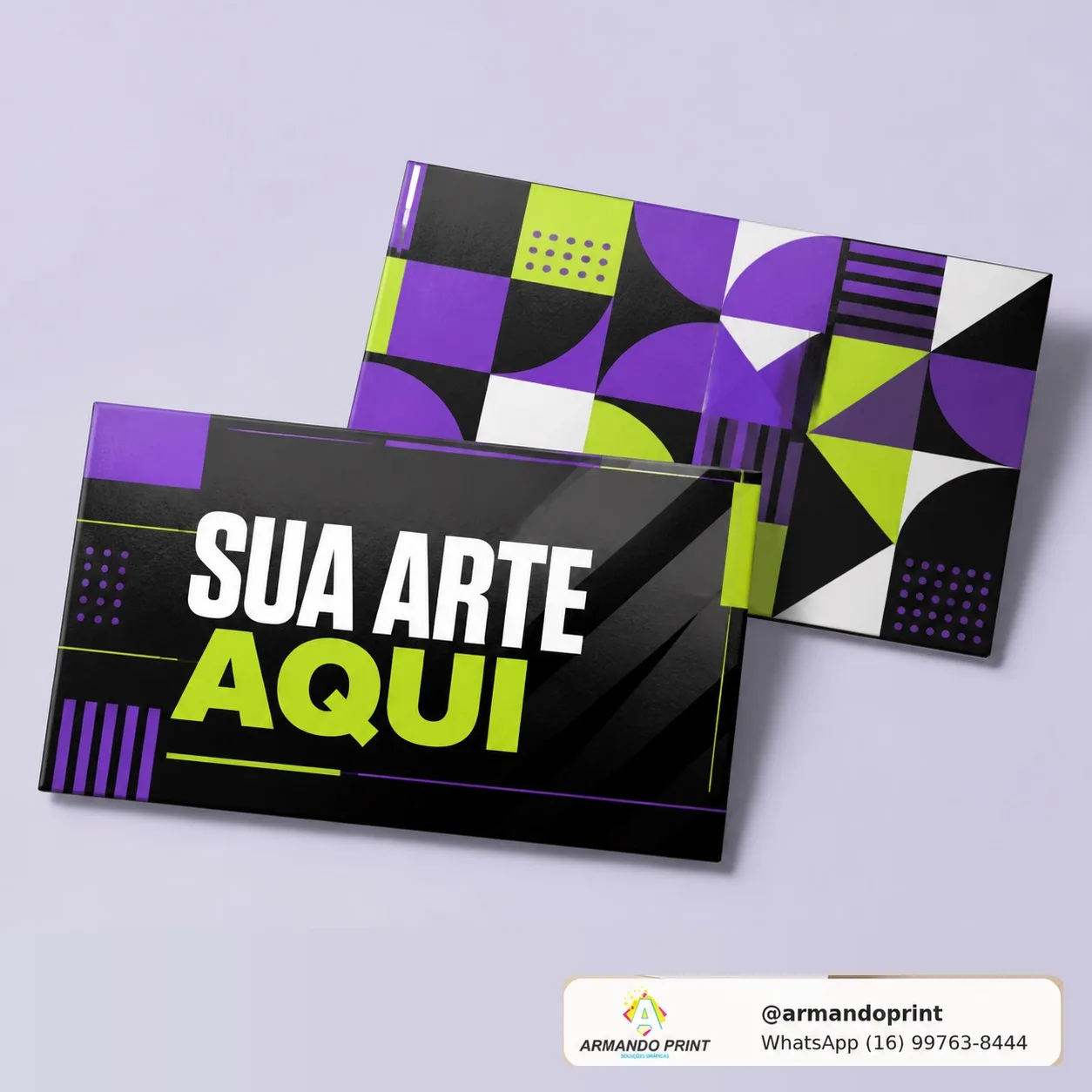 Cartão de Visita 4x4 Couche 250g UV Frente