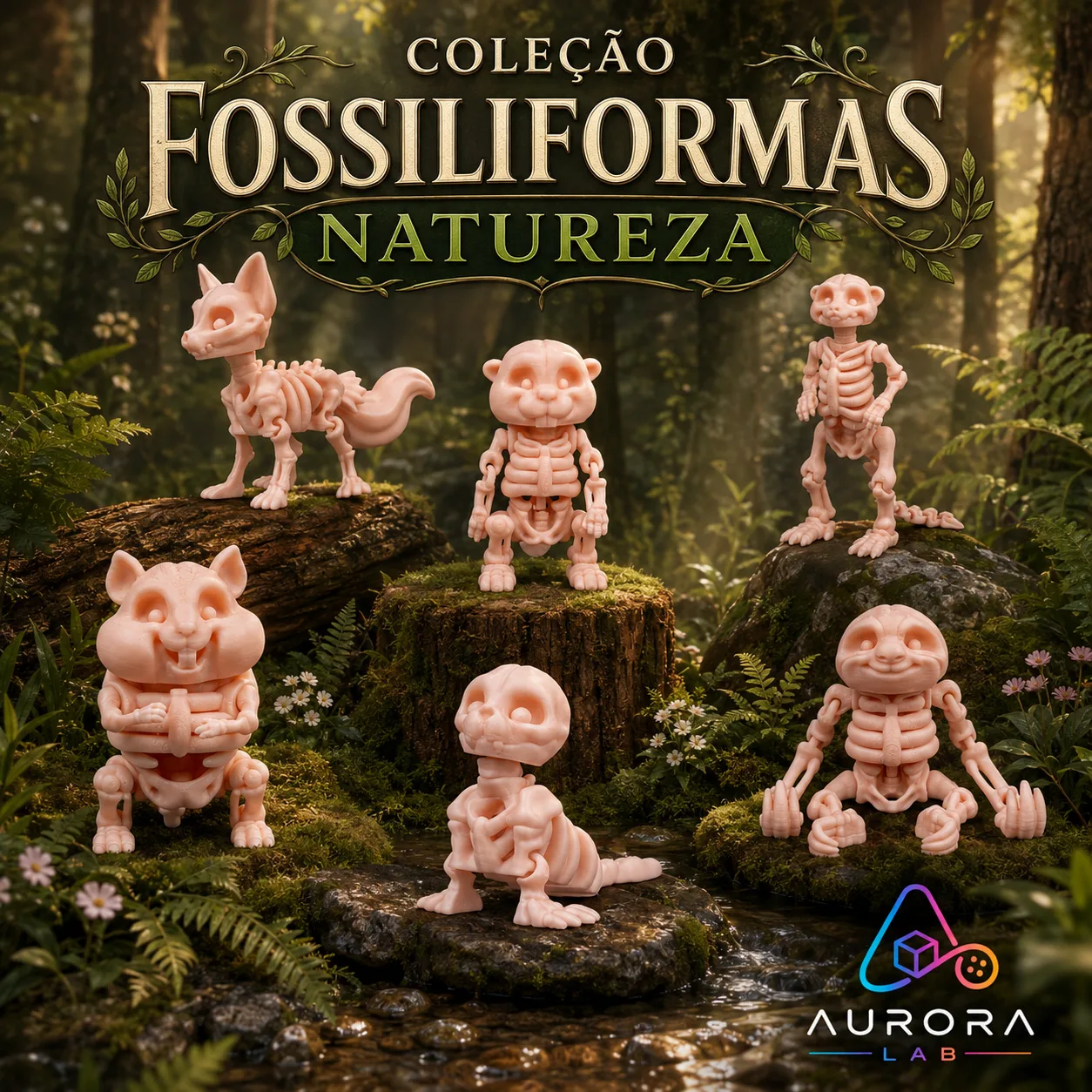 Coleção Fossiliformas Natureza