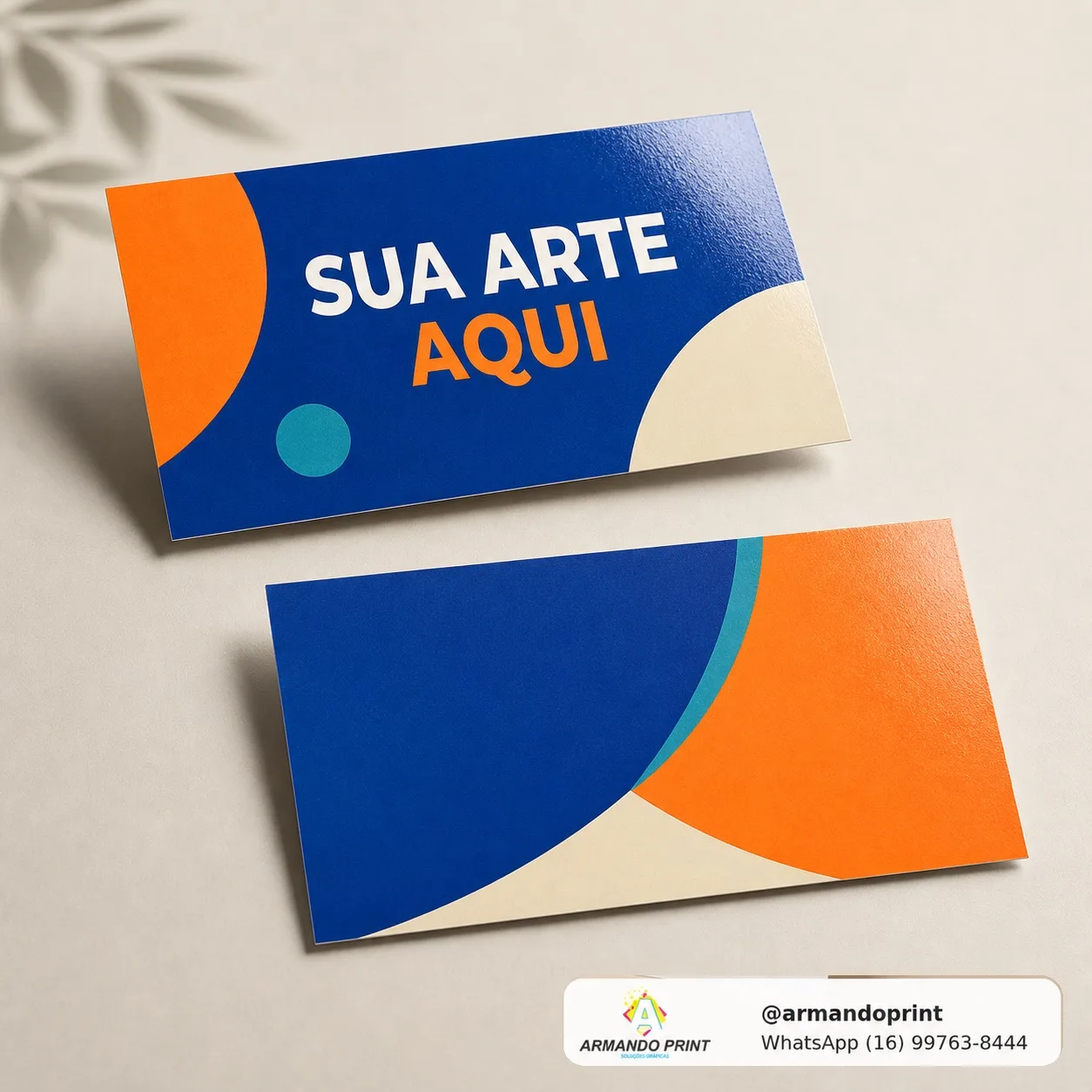 Cartão de Visita 4x4 Couche 300g UV Frente e Verso