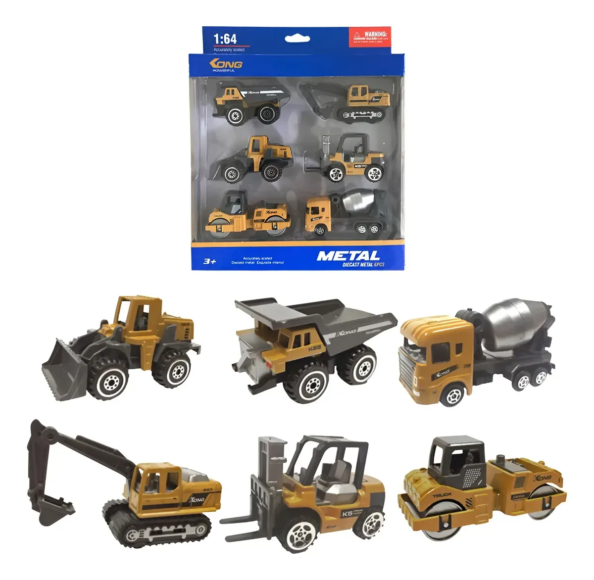 METAL DIECAST 6 PEÇAS