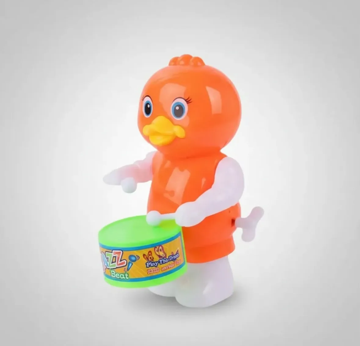 BONECO PLÁSTICO TOCA TAMBOR