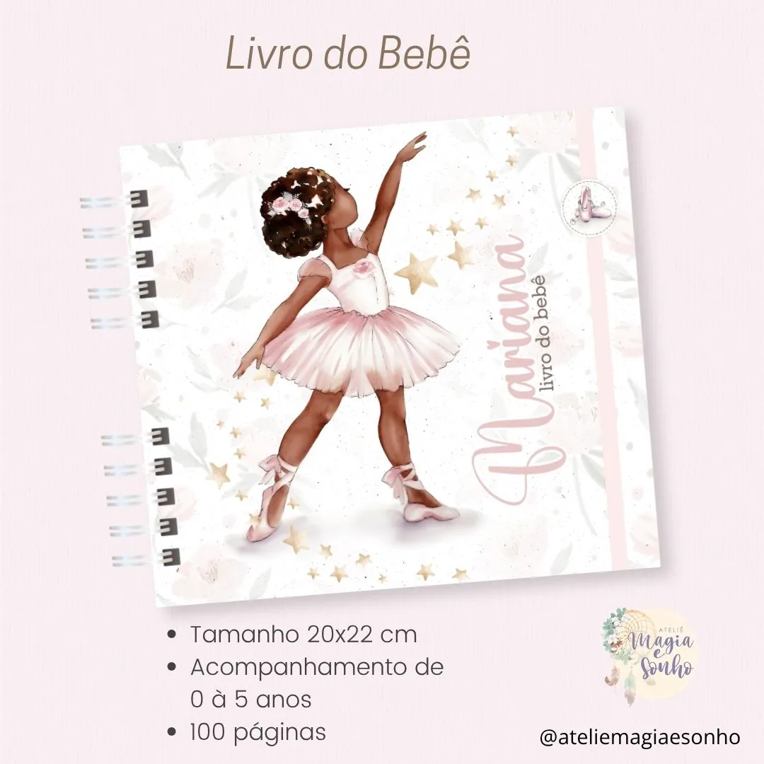 Livro do Bebê - Tema Bailarina (Menina)