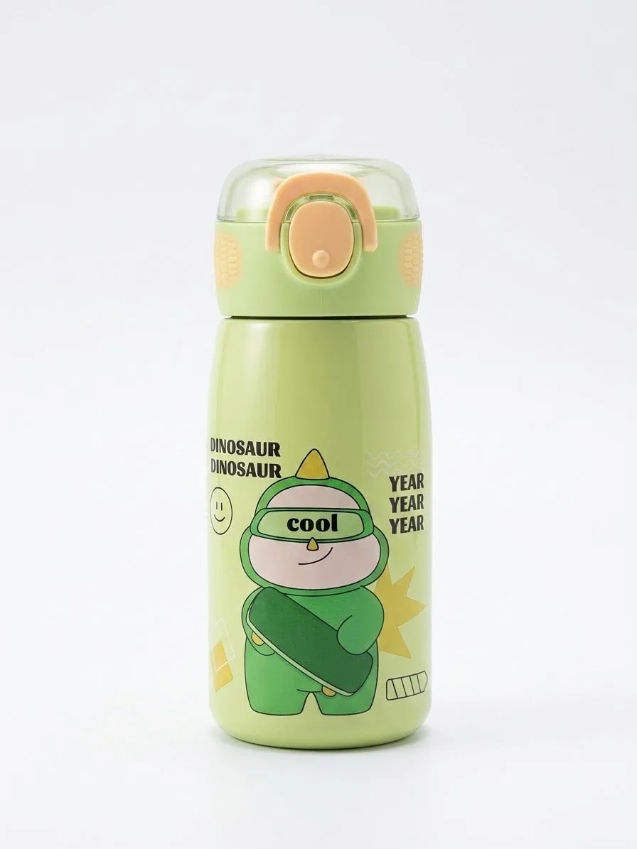GARRAFA TERMICA DE DINOSSAURO FOFO 470ML