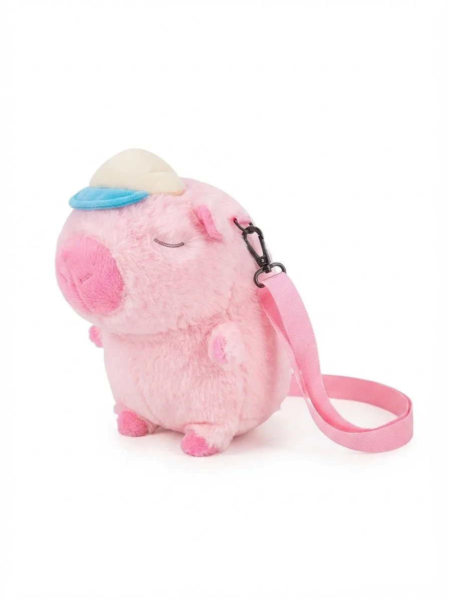 Mochila Bolsa Capivara Pelucia 20cm Fofa