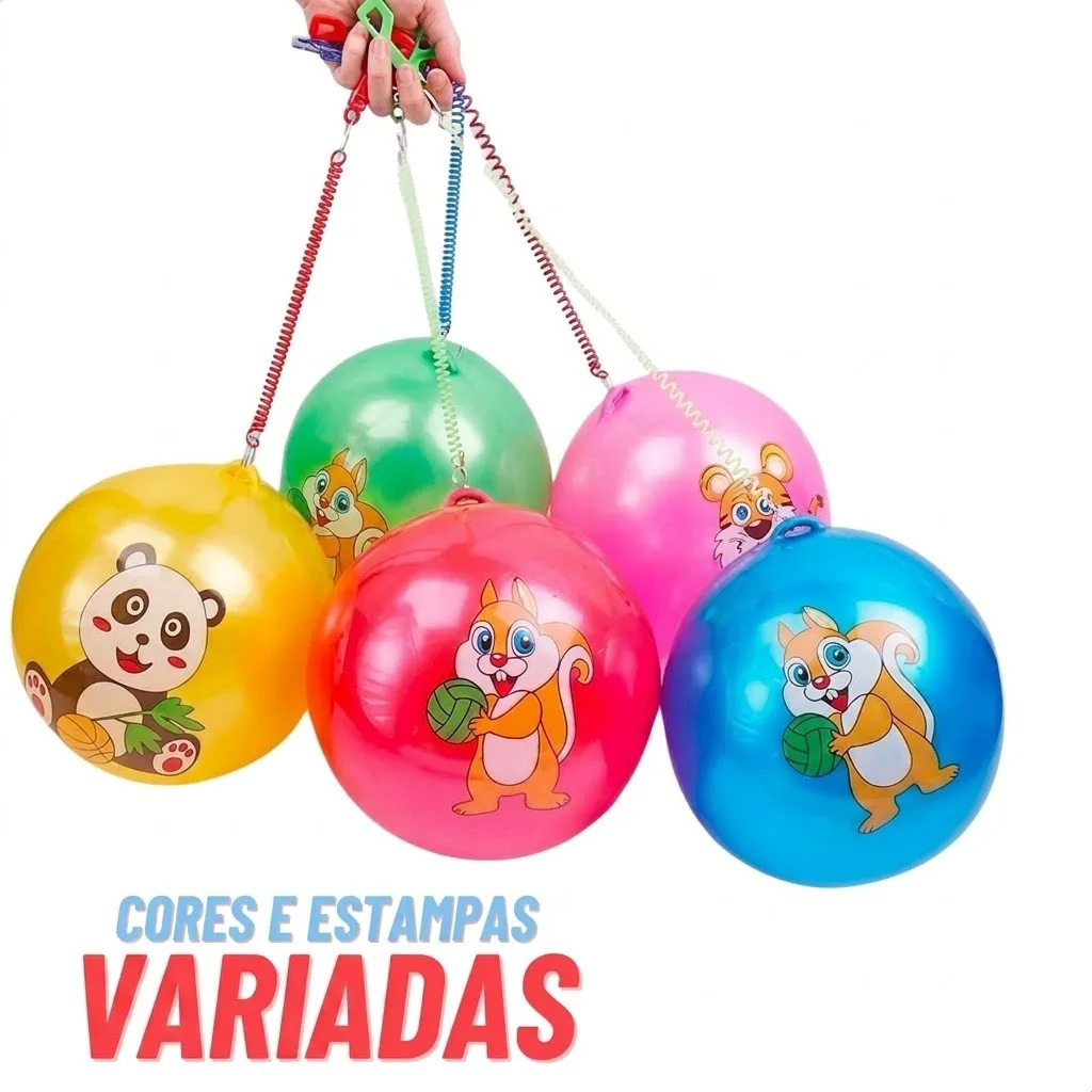 BOLA DE VINIL COM CORES E DESENHOS VARIADOS