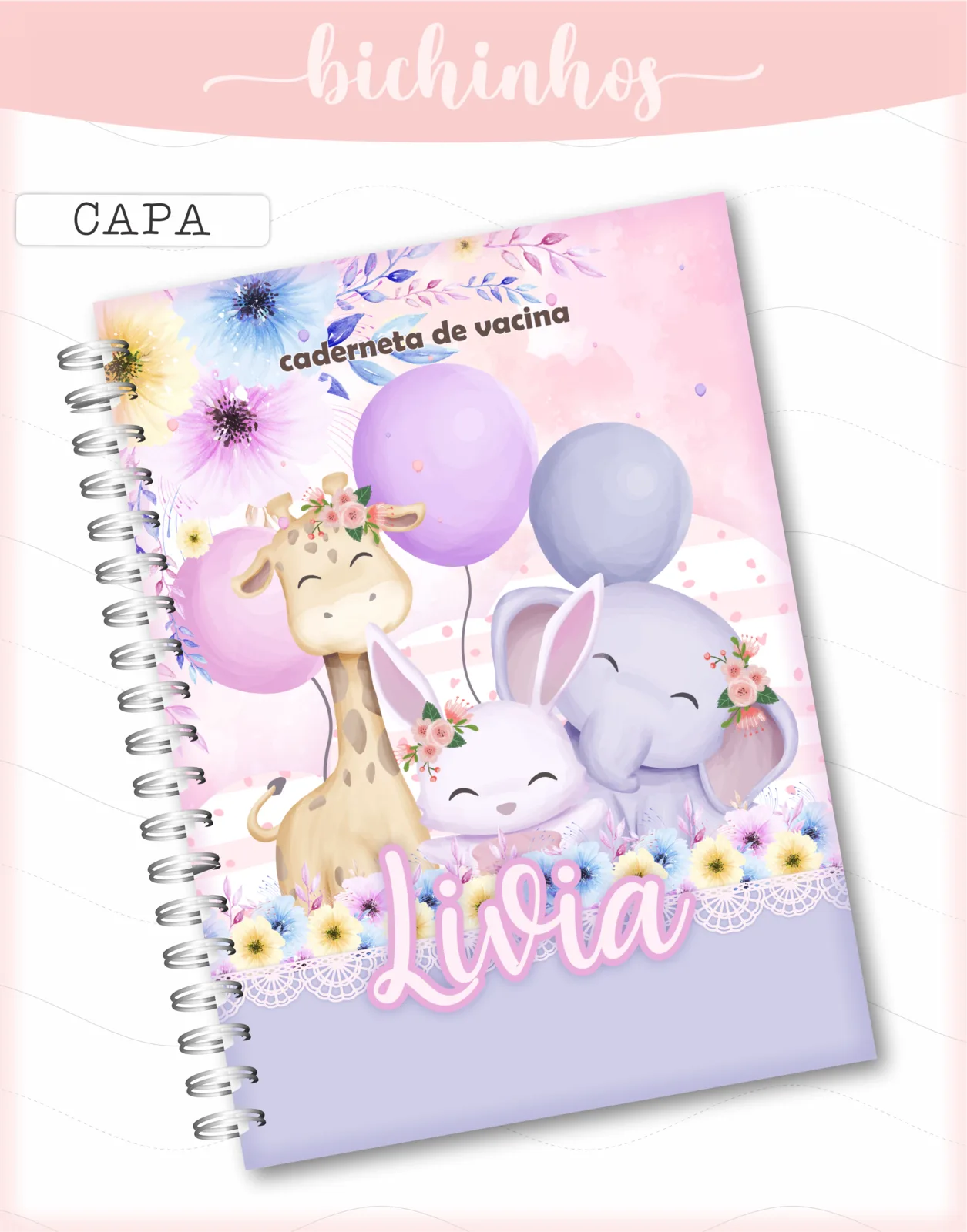 Caderneta de vacina - Bichinhos