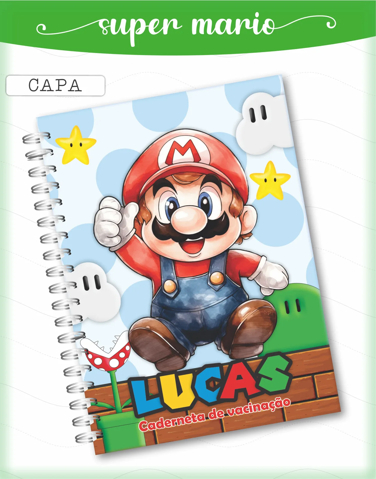 Caderneta de vacina - Super Mario