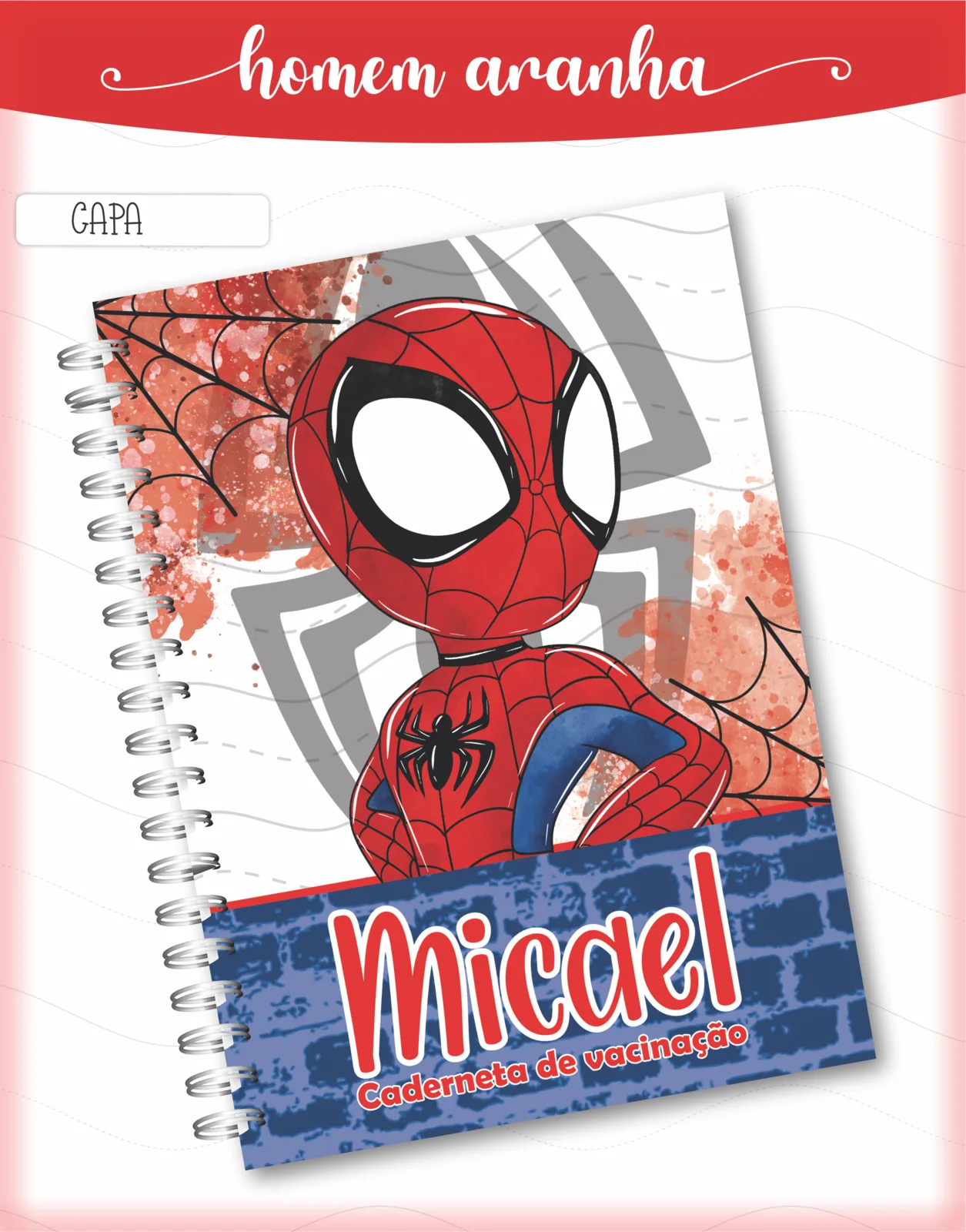 Caderneta de vacina - Homem aranha 2