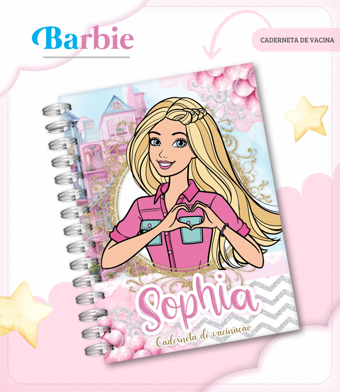 Caderneta de vacina - Barbie