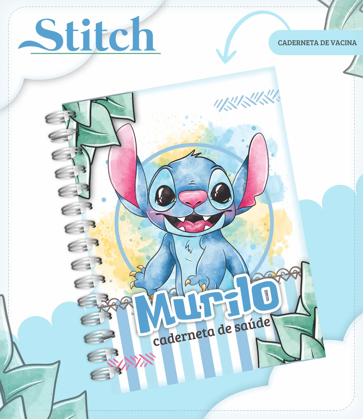 Caderneta de vacina - Stitch