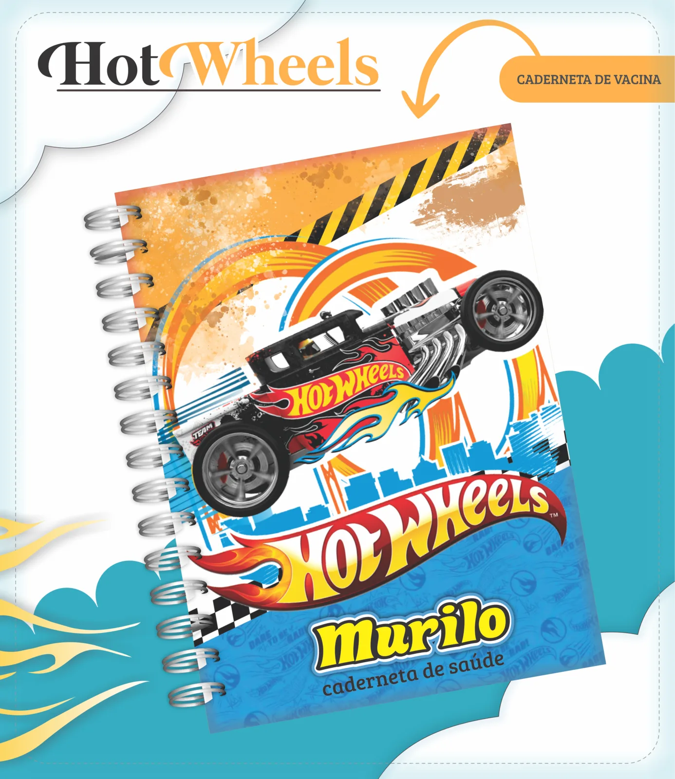 Caderneta de vacina - HotWheels
