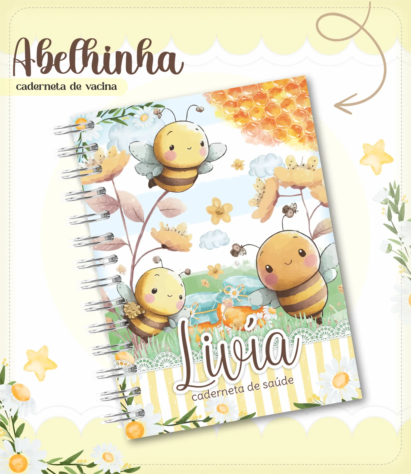 Caderneta de vacina - Abelhinha