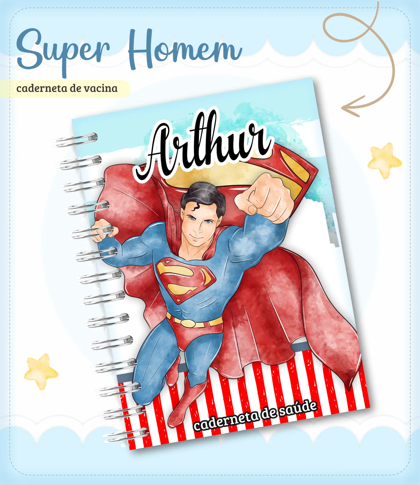 Caderneta de vacina - Super homem