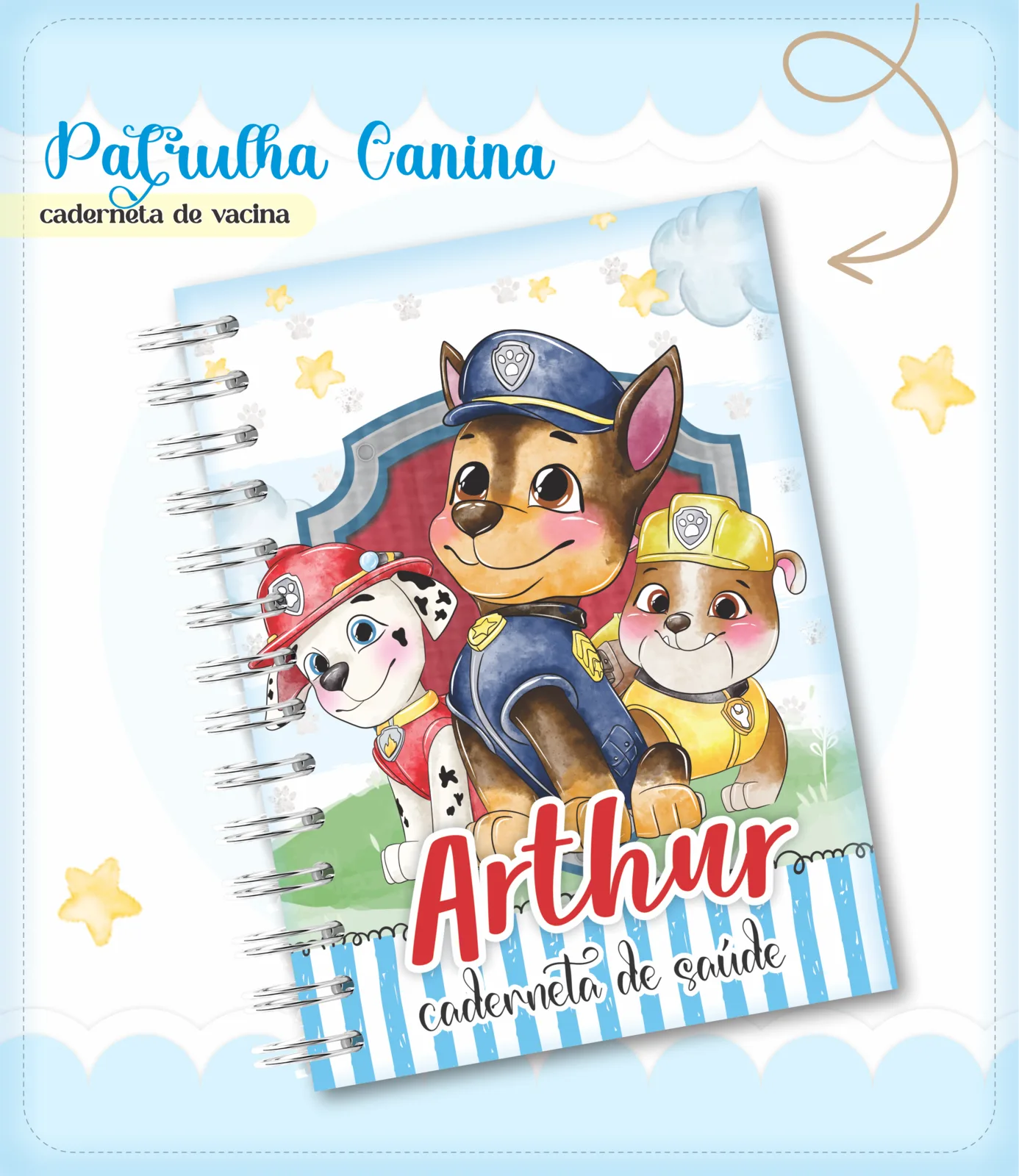 Caderneta de vacina - Patrulha canina