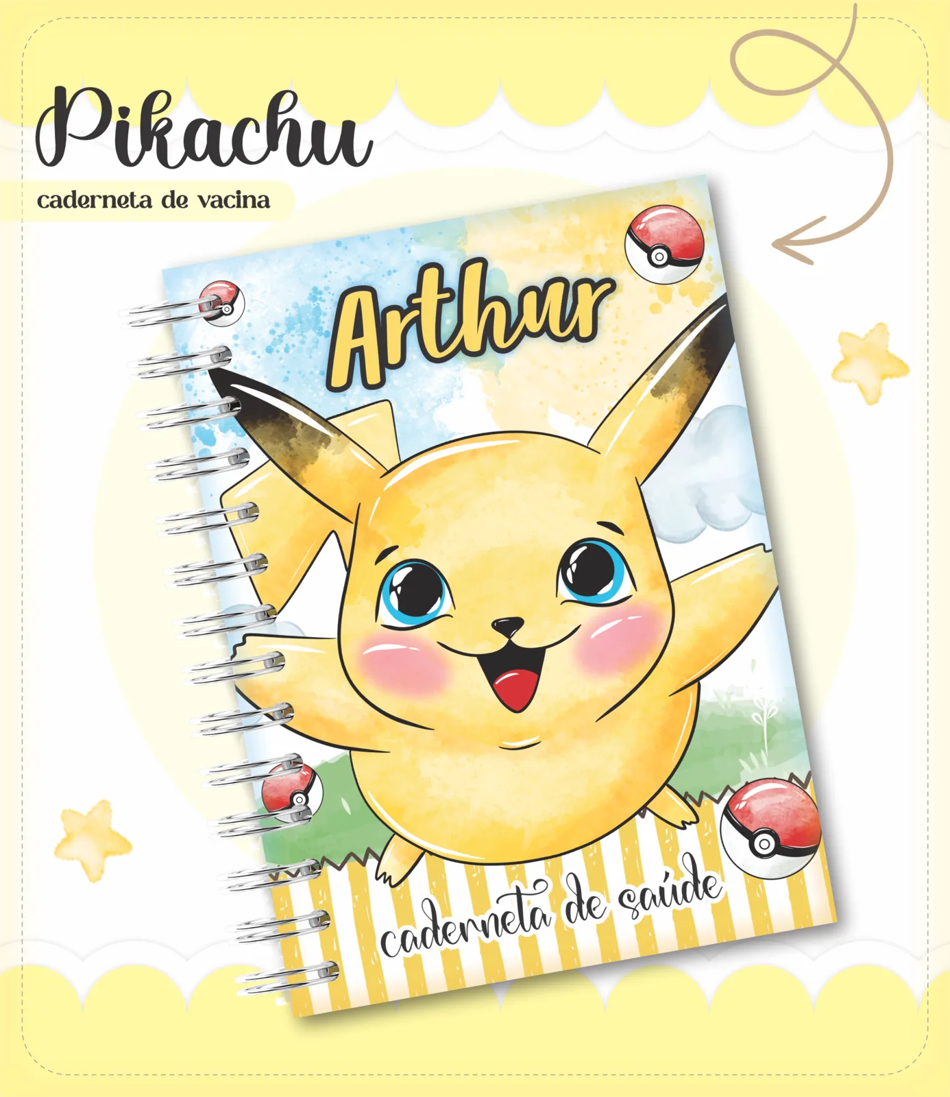 Caderneta de vacina - Pikachu