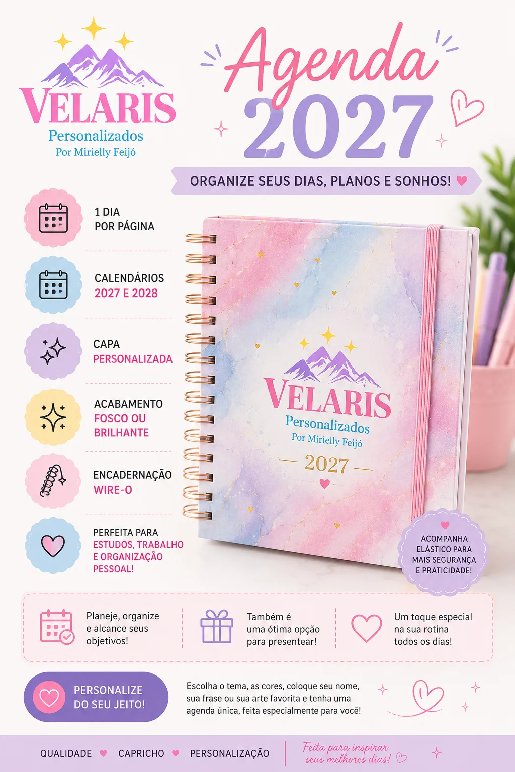 Agenda 2027 Personalizada - 1 DIA POR PÁGINA