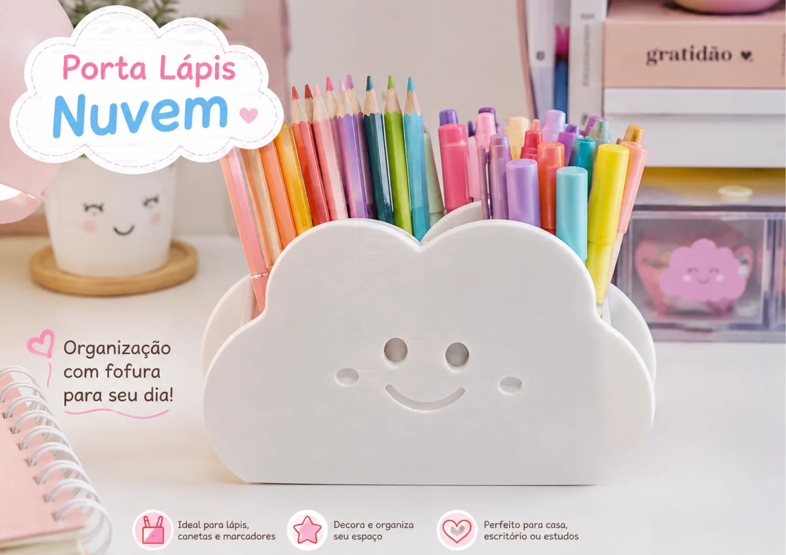 Porta-Lápis Nuvem
