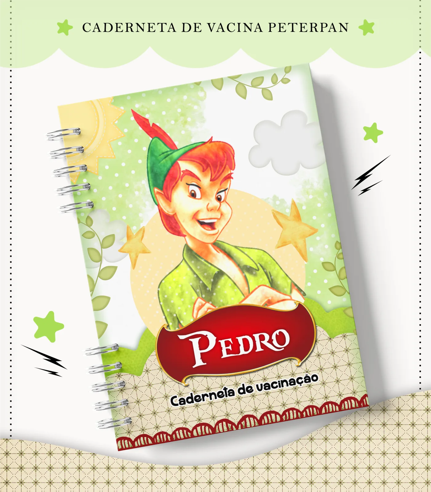 Caderneta de vacina - Peter Pan